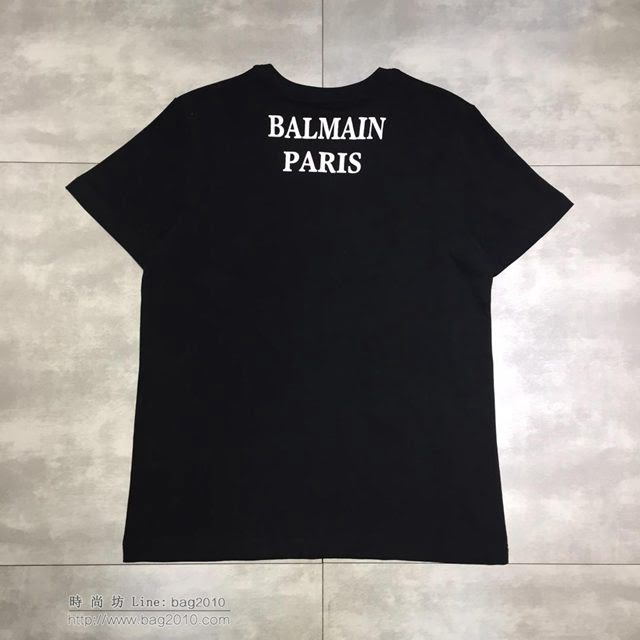 Balmain短袖衣 19春夏新款 巴爾曼黑色男T恤  tzy1630